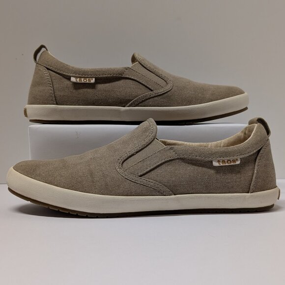 Täos Footwear 'Dandy DND' Slip On Sneakers in Khaki Wash Canvas - Picture 7 of 16